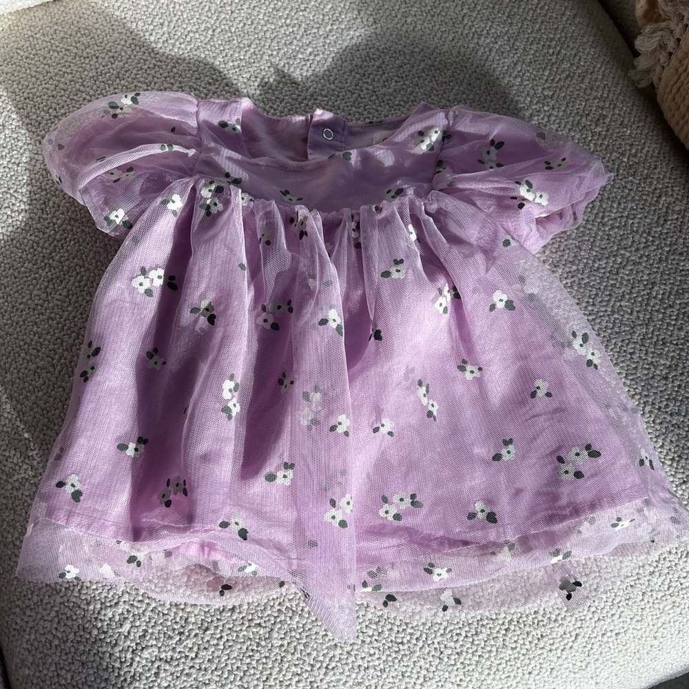 Cat & Jack Lilac Floral Baby Dress